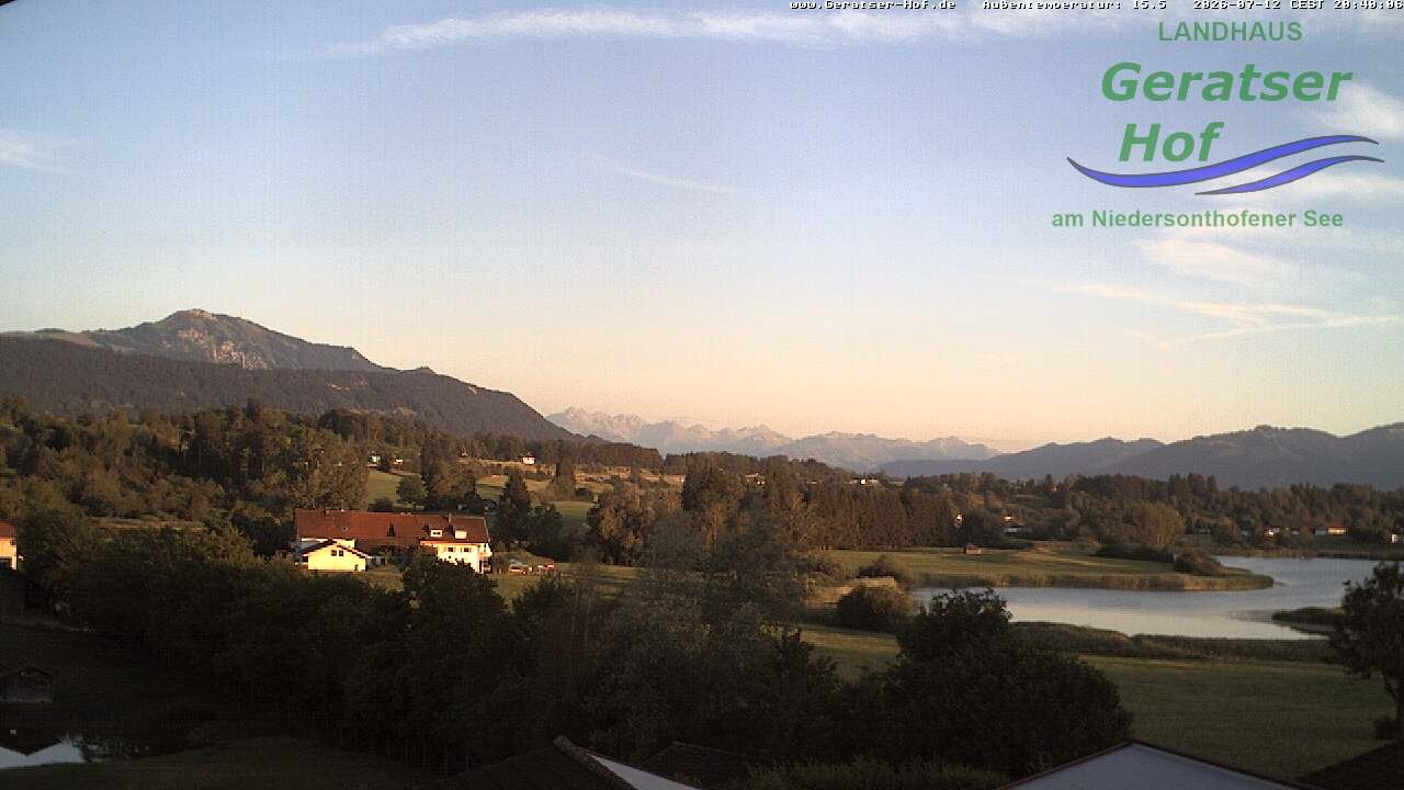Archiv Foto Webcam Blick vom Geratser Hof auf die Niedersonthofener Seen