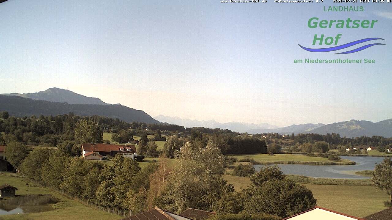 Archiv Foto Webcam Blick vom Geratser Hof auf die Niedersonthofener Seen