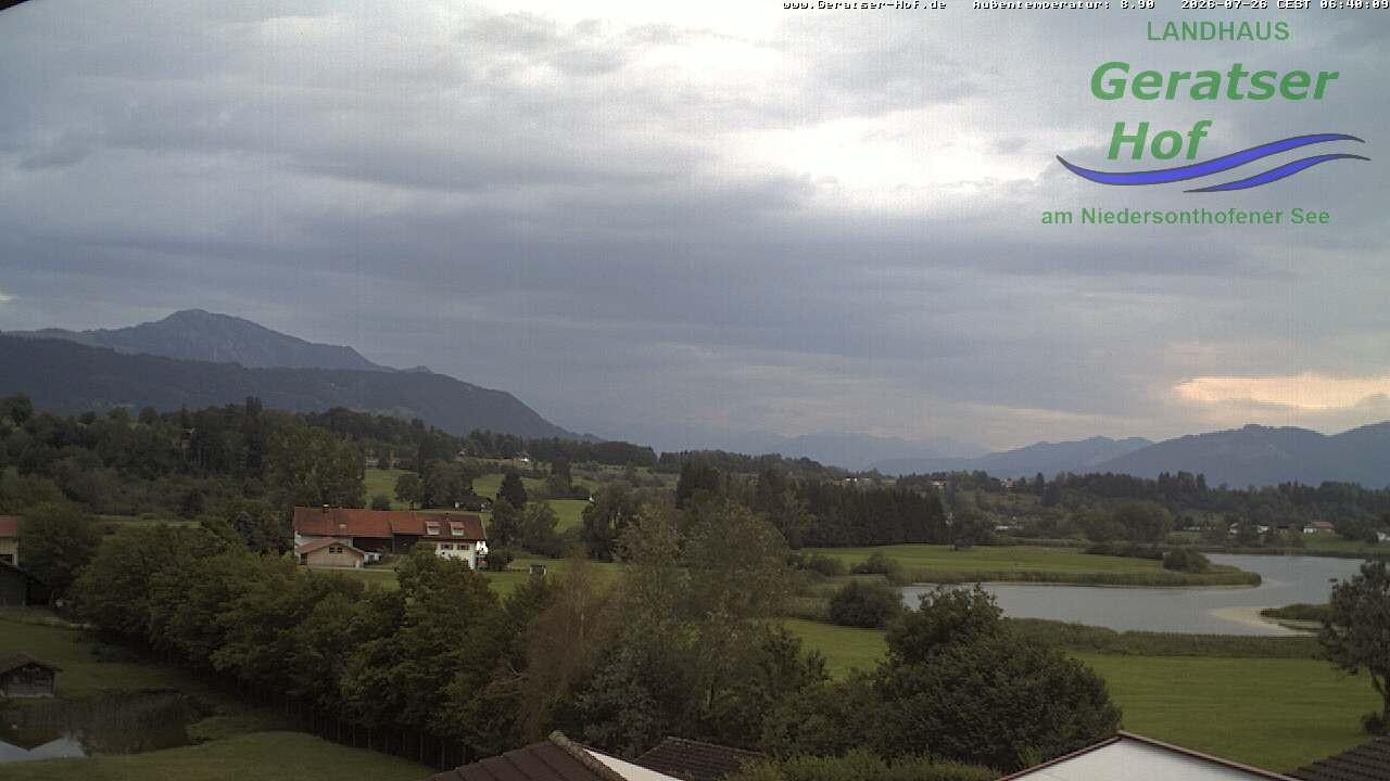 Archiv Foto Webcam Blick vom Geratser Hof auf die Niedersonthofener Seen