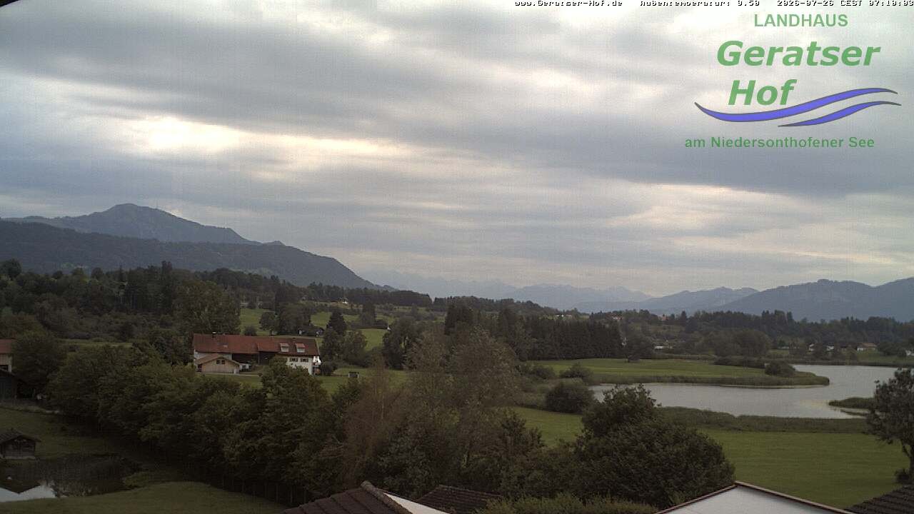 Archiv Foto Webcam Blick vom Geratser Hof auf die Niedersonthofener Seen