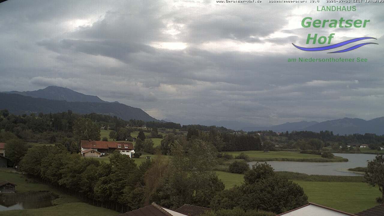 Archiv Foto Webcam Blick vom Geratser Hof auf die Niedersonthofener Seen