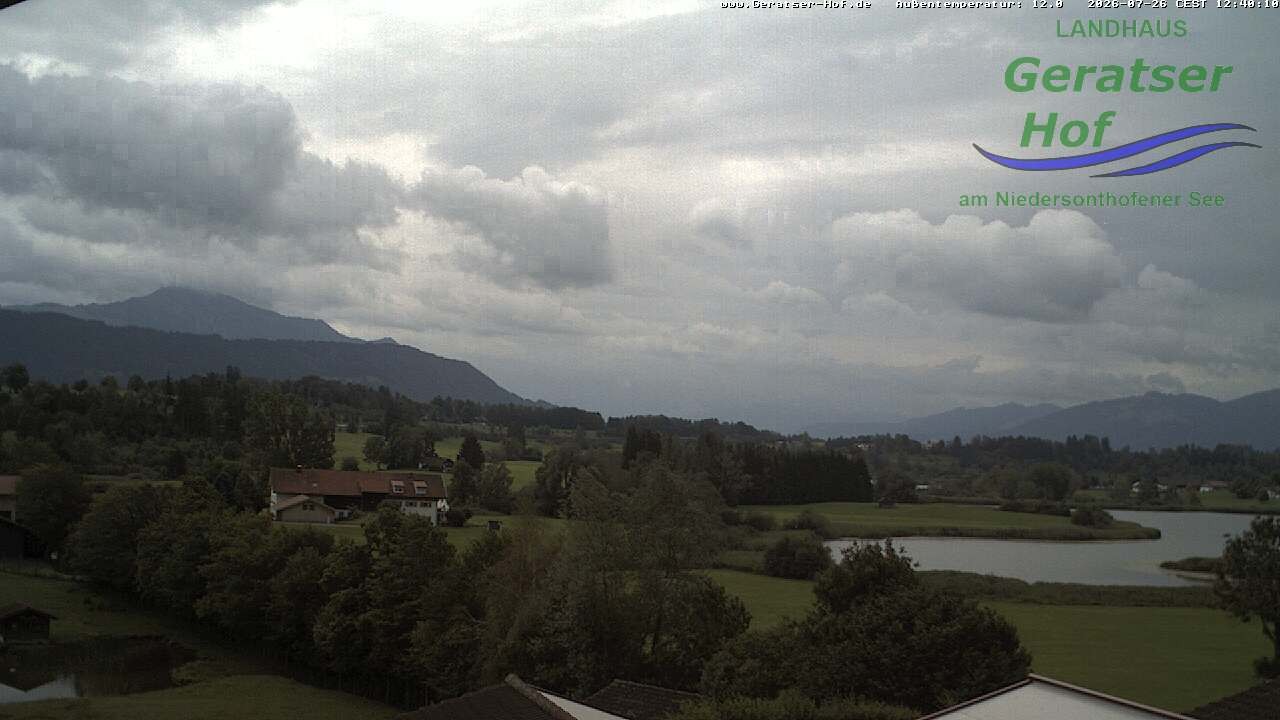 Archiv Foto Webcam Blick vom Geratser Hof auf die Niedersonthofener Seen