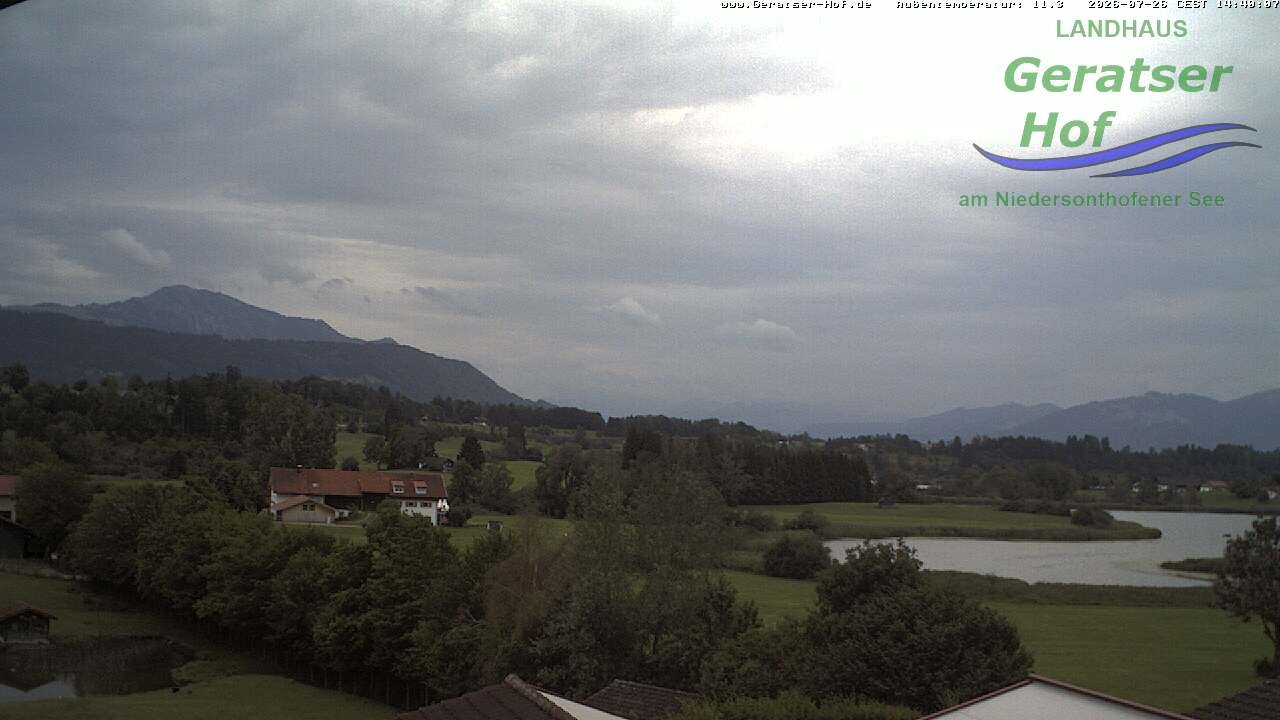 Archiv Foto Webcam Blick vom Geratser Hof auf die Niedersonthofener Seen