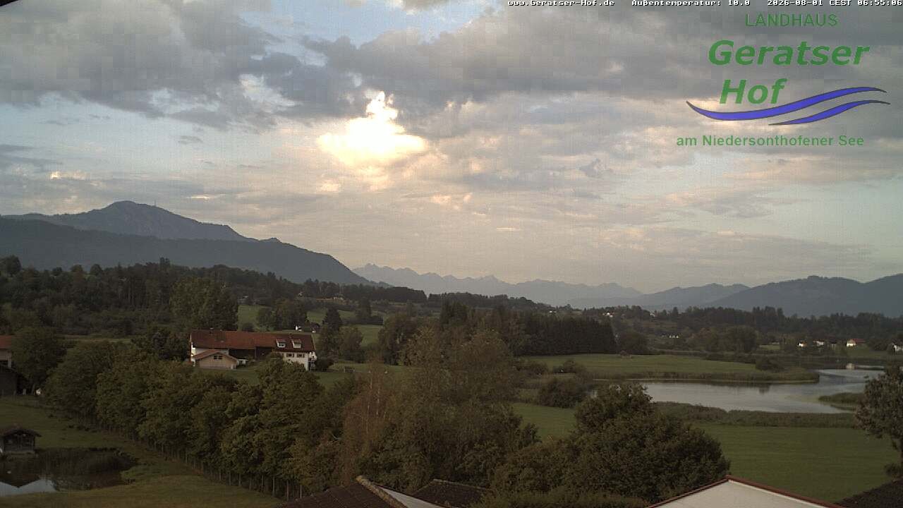 Archiv Foto Webcam Blick vom Geratser Hof auf die Niedersonthofener Seen