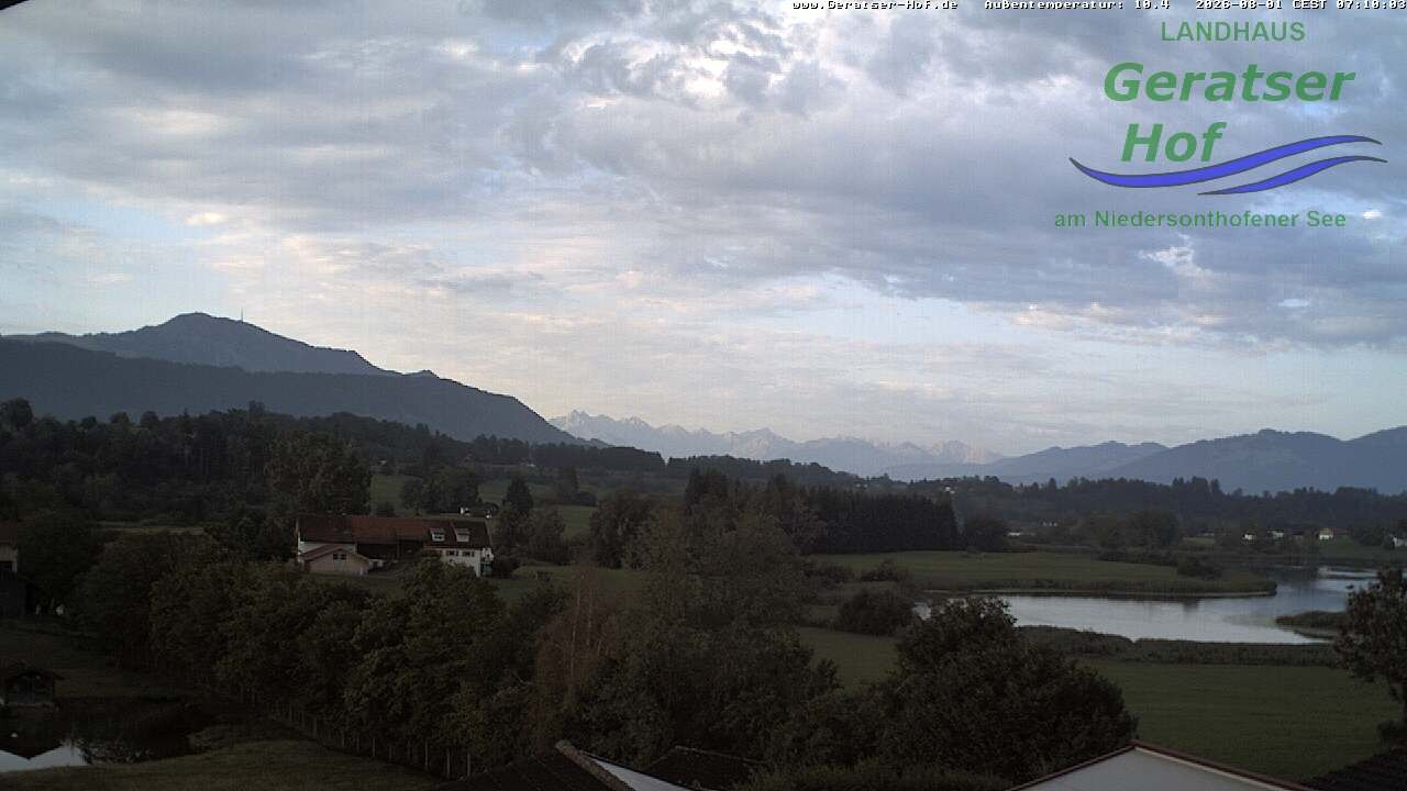 Archiv Foto Webcam Blick vom Geratser Hof auf die Niedersonthofener Seen