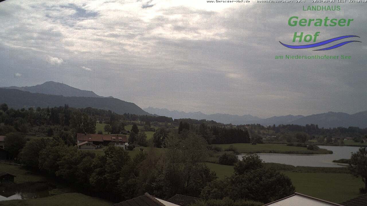 Archiv Foto Webcam Blick vom Geratser Hof auf die Niedersonthofener Seen