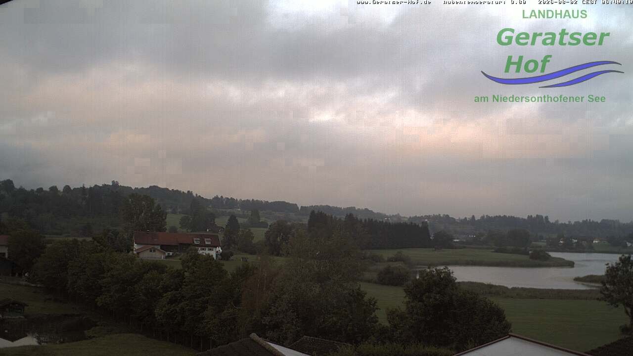 Archiv Foto Webcam Blick vom Geratser Hof auf die Niedersonthofener Seen