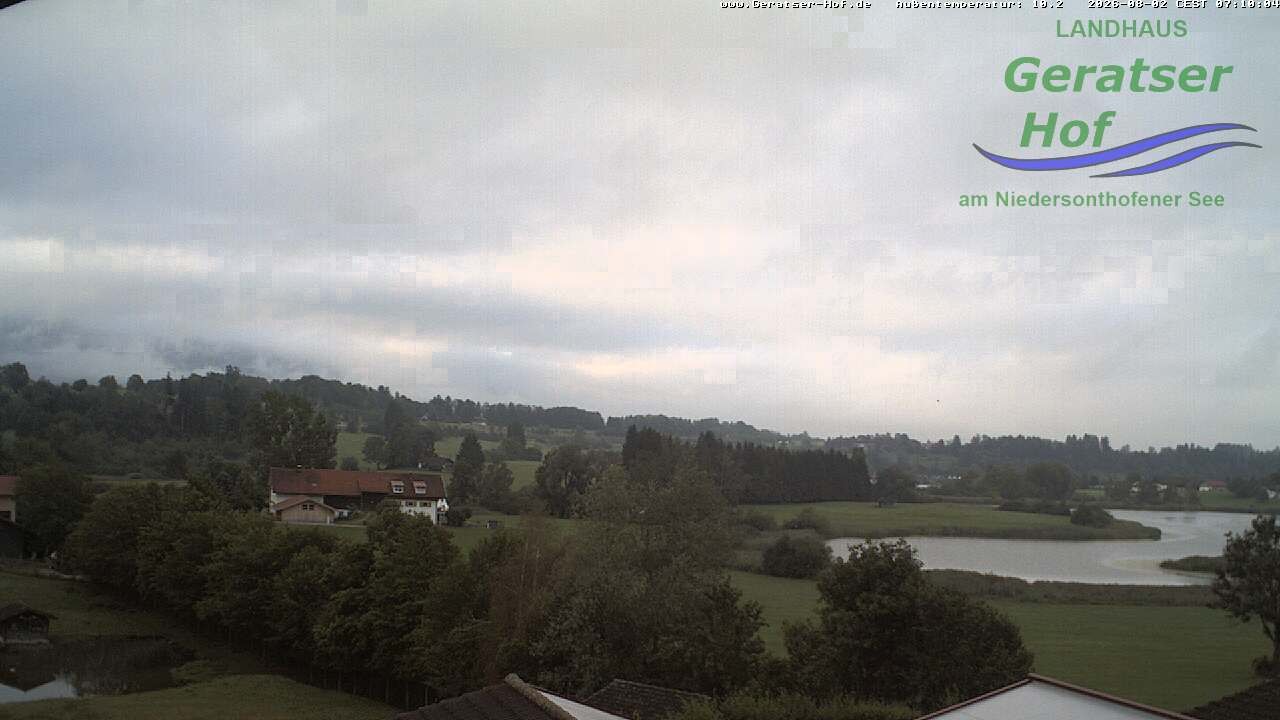 Archiv Foto Webcam Blick vom Geratser Hof auf die Niedersonthofener Seen