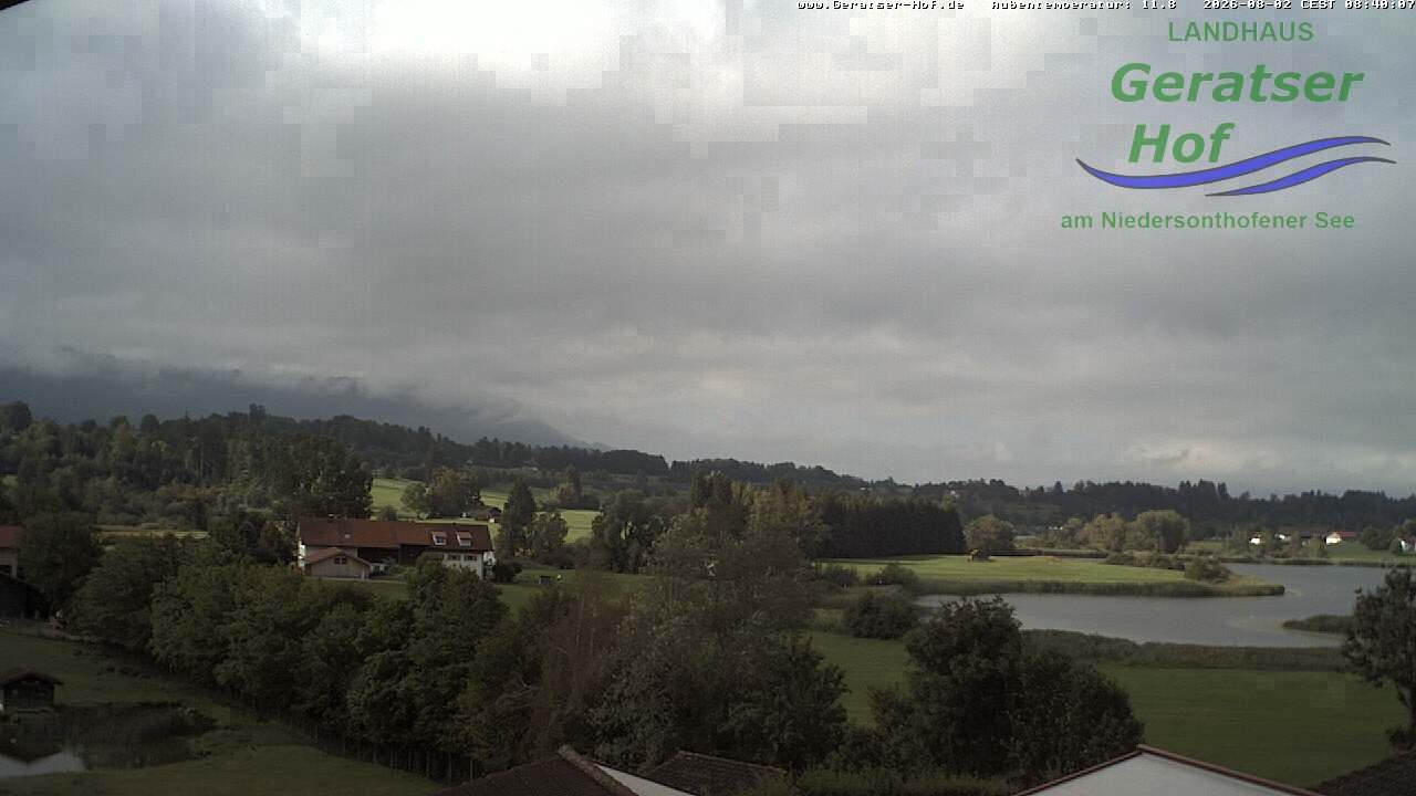 Archiv Foto Webcam Blick vom Geratser Hof auf die Niedersonthofener Seen