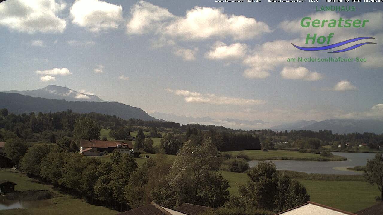 Archiv Foto Webcam Blick vom Geratser Hof auf die Niedersonthofener Seen