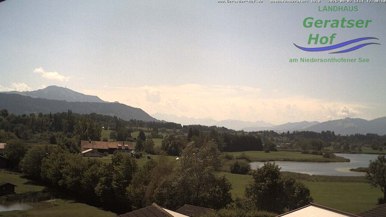 Archiv Foto Webcam Blick vom Geratser Hof auf die Niedersonthofener Seen