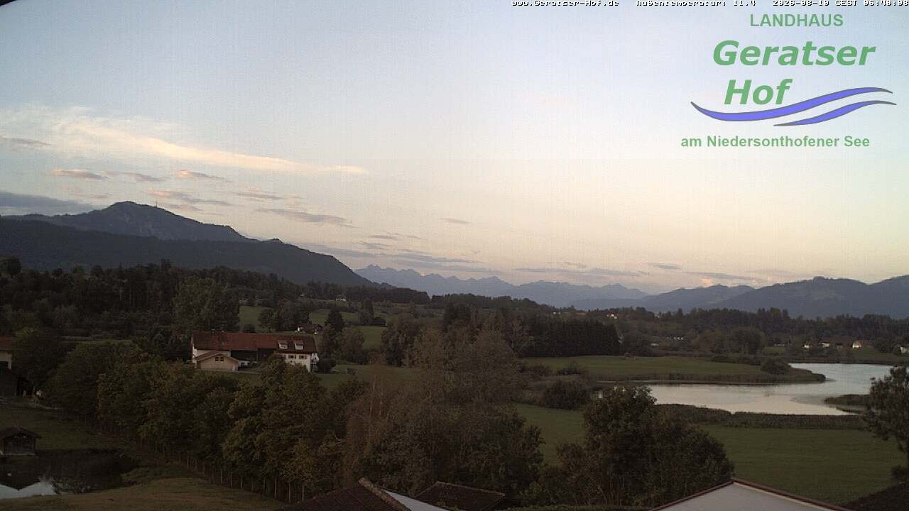 Archiv Foto Webcam Blick vom Geratser Hof auf die Niedersonthofener Seen