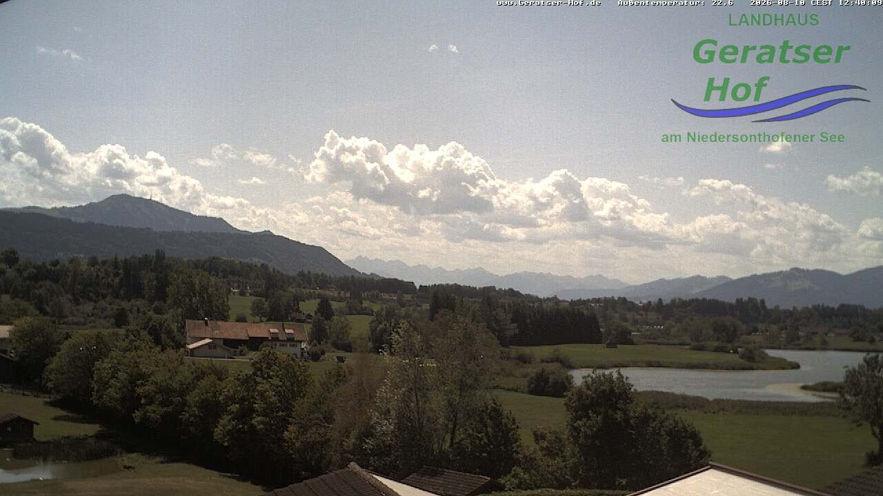 Archiv Foto Webcam Blick vom Geratser Hof auf die Niedersonthofener Seen