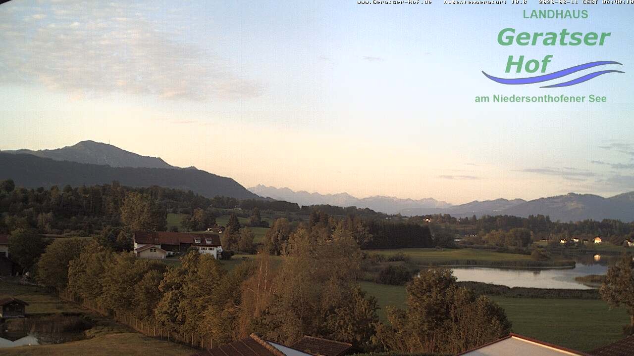 Archiv Foto Webcam Blick vom Geratser Hof auf die Niedersonthofener Seen