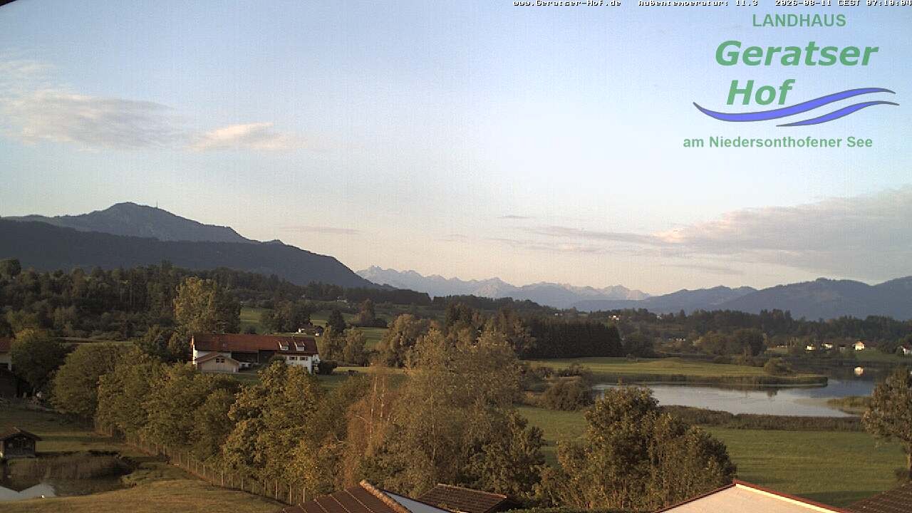 Archiv Foto Webcam Blick vom Geratser Hof auf die Niedersonthofener Seen