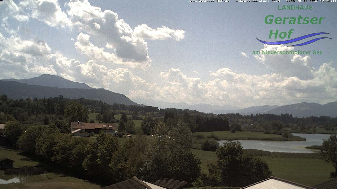 Archiv Foto Webcam Blick vom Geratser Hof auf die Niedersonthofener Seen