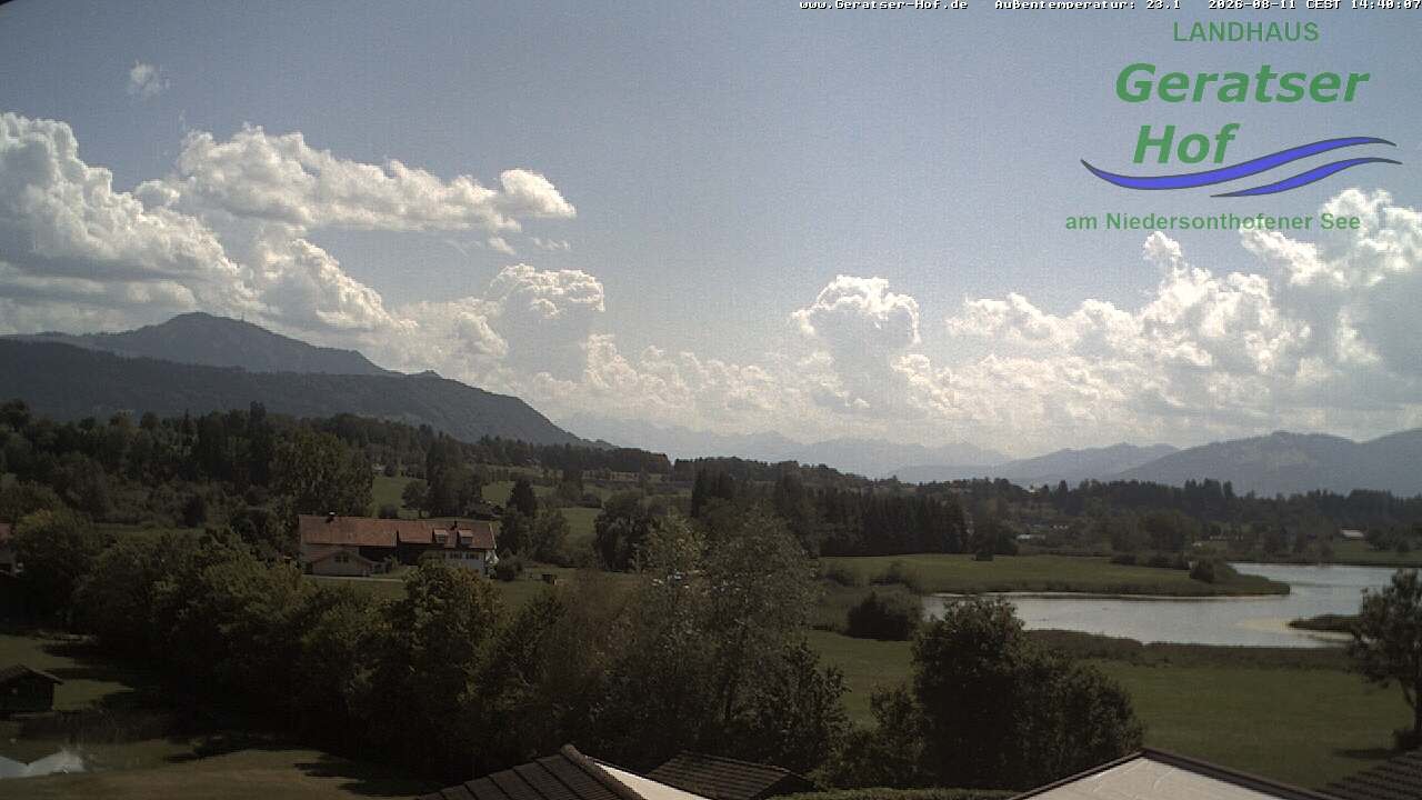 Archiv Foto Webcam Blick vom Geratser Hof auf die Niedersonthofener Seen