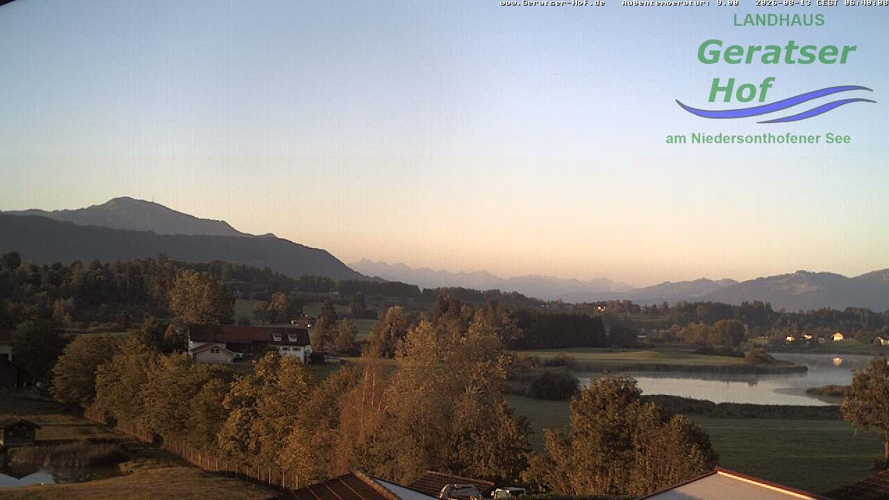 Archiv Foto Webcam Blick vom Geratser Hof auf die Niedersonthofener Seen