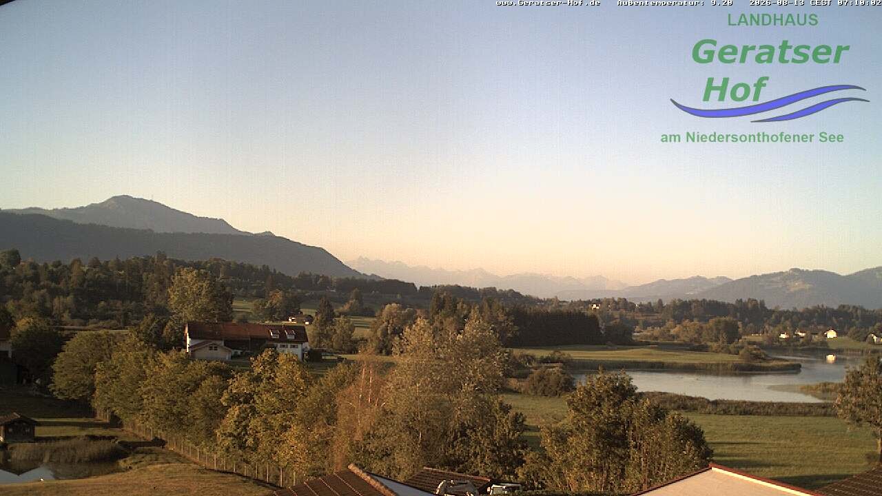 Archiv Foto Webcam Blick vom Geratser Hof auf die Niedersonthofener Seen
