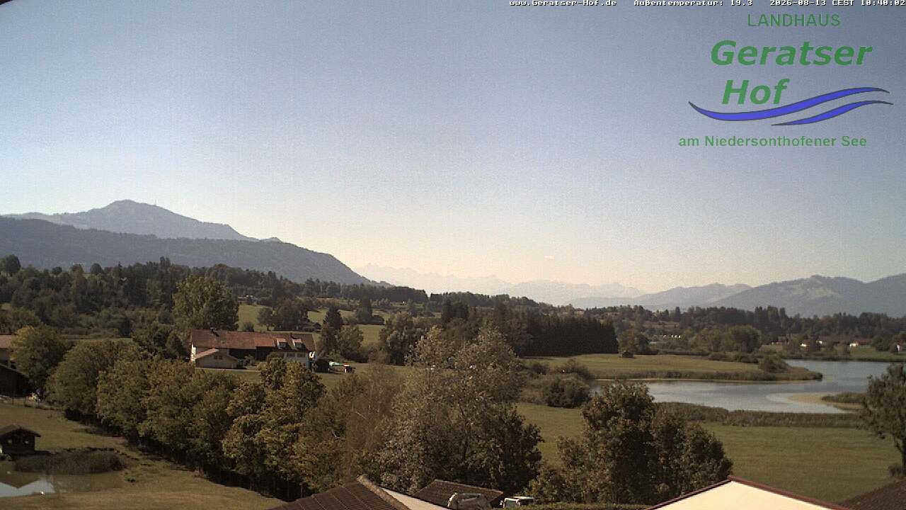 Archiv Foto Webcam Blick vom Geratser Hof auf die Niedersonthofener Seen