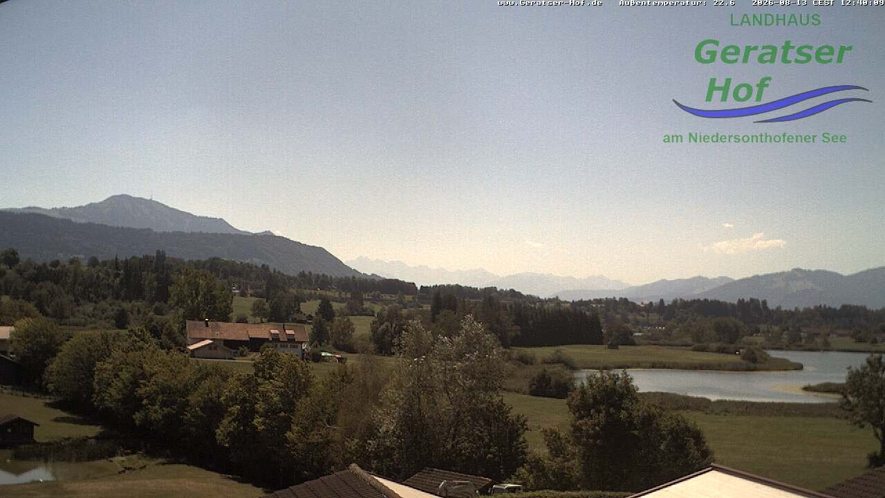 Archiv Foto Webcam Blick vom Geratser Hof auf die Niedersonthofener Seen