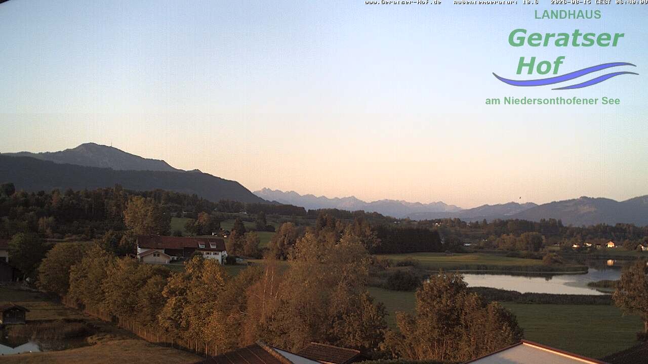 Archiv Foto Webcam Blick vom Geratser Hof auf die Niedersonthofener Seen