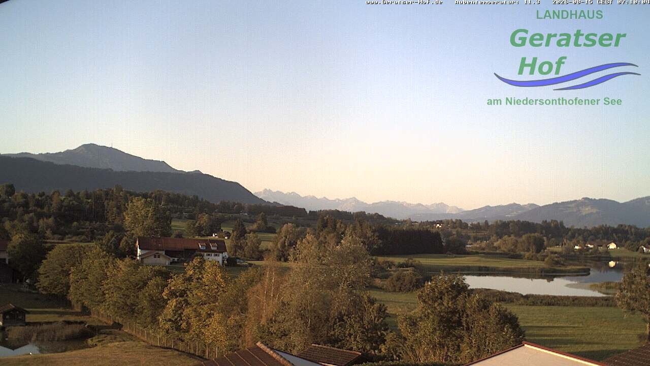 Archiv Foto Webcam Blick vom Geratser Hof auf die Niedersonthofener Seen