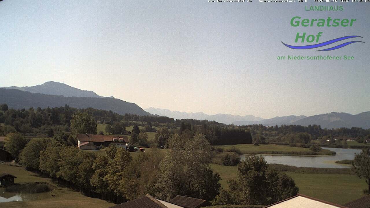 Archiv Foto Webcam Blick vom Geratser Hof auf die Niedersonthofener Seen