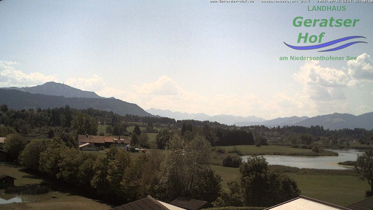 Archiv Foto Webcam Blick vom Geratser Hof auf die Niedersonthofener Seen