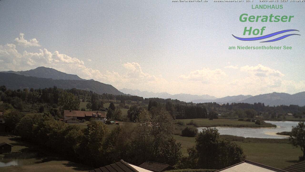 Archiv Foto Webcam Blick vom Geratser Hof auf die Niedersonthofener Seen