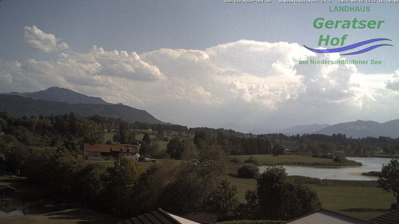Archiv Foto Webcam Blick vom Geratser Hof auf die Niedersonthofener Seen