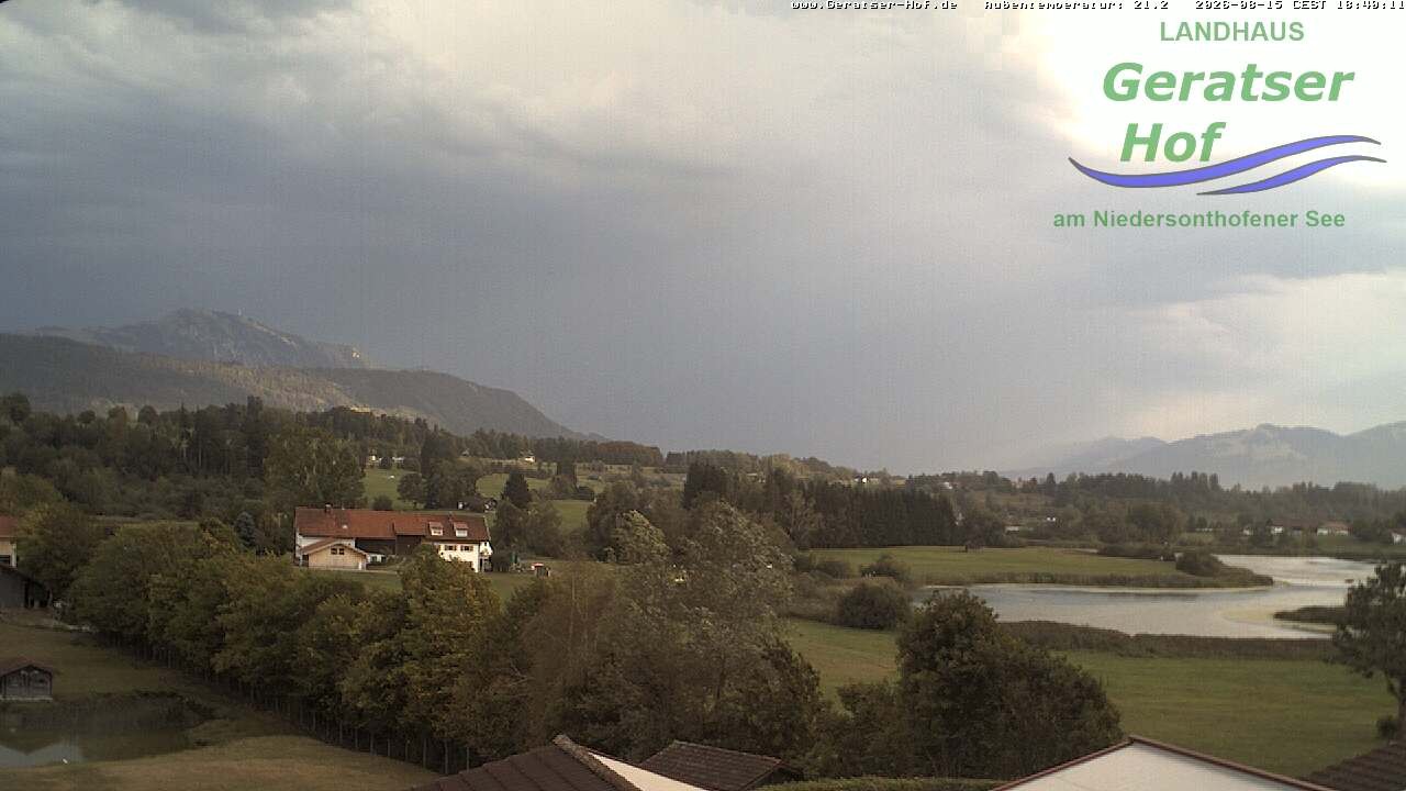 Archiv Foto Webcam Blick vom Geratser Hof auf die Niedersonthofener Seen
