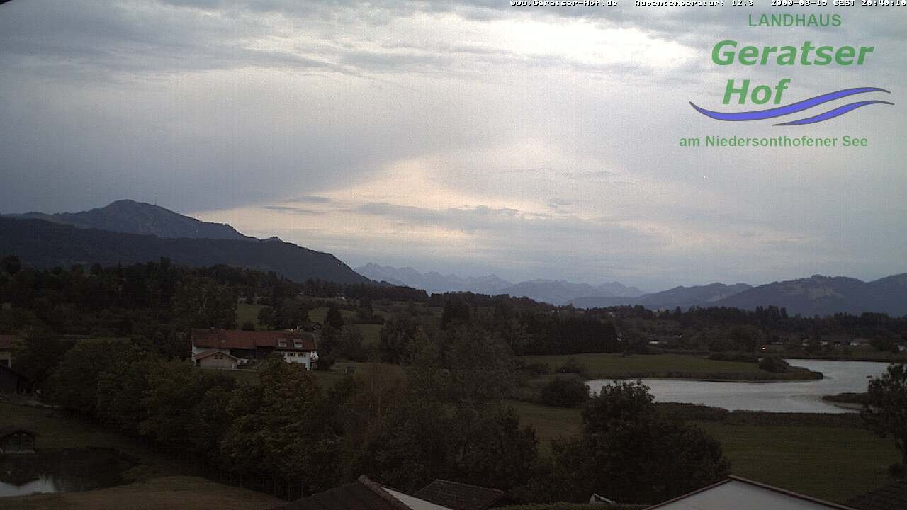 Archiv Foto Webcam Blick vom Geratser Hof auf die Niedersonthofener Seen