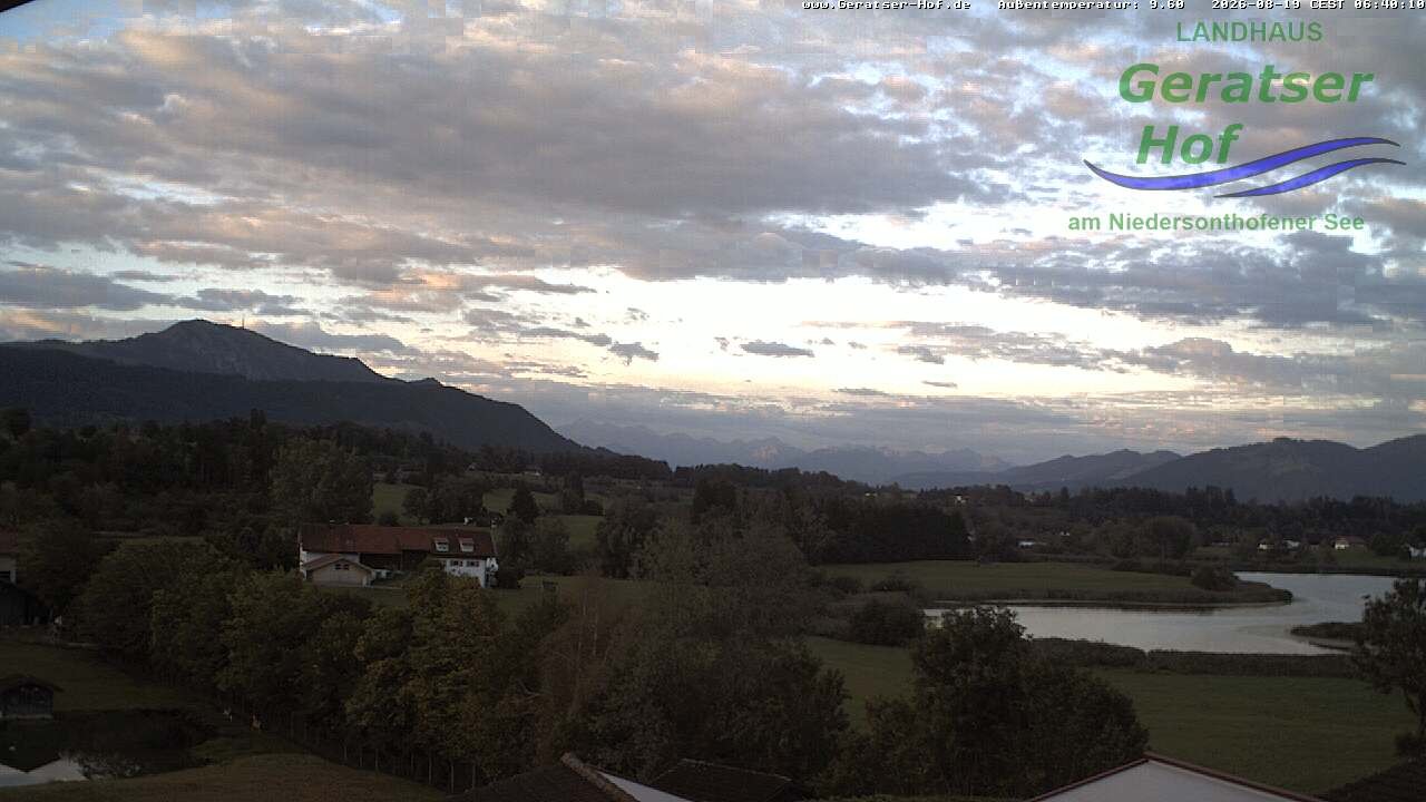 Archiv Foto Webcam Blick vom Geratser Hof auf die Niedersonthofener Seen