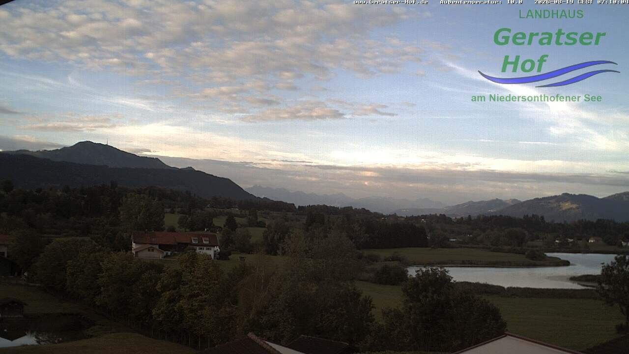 Archiv Foto Webcam Blick vom Geratser Hof auf die Niedersonthofener Seen