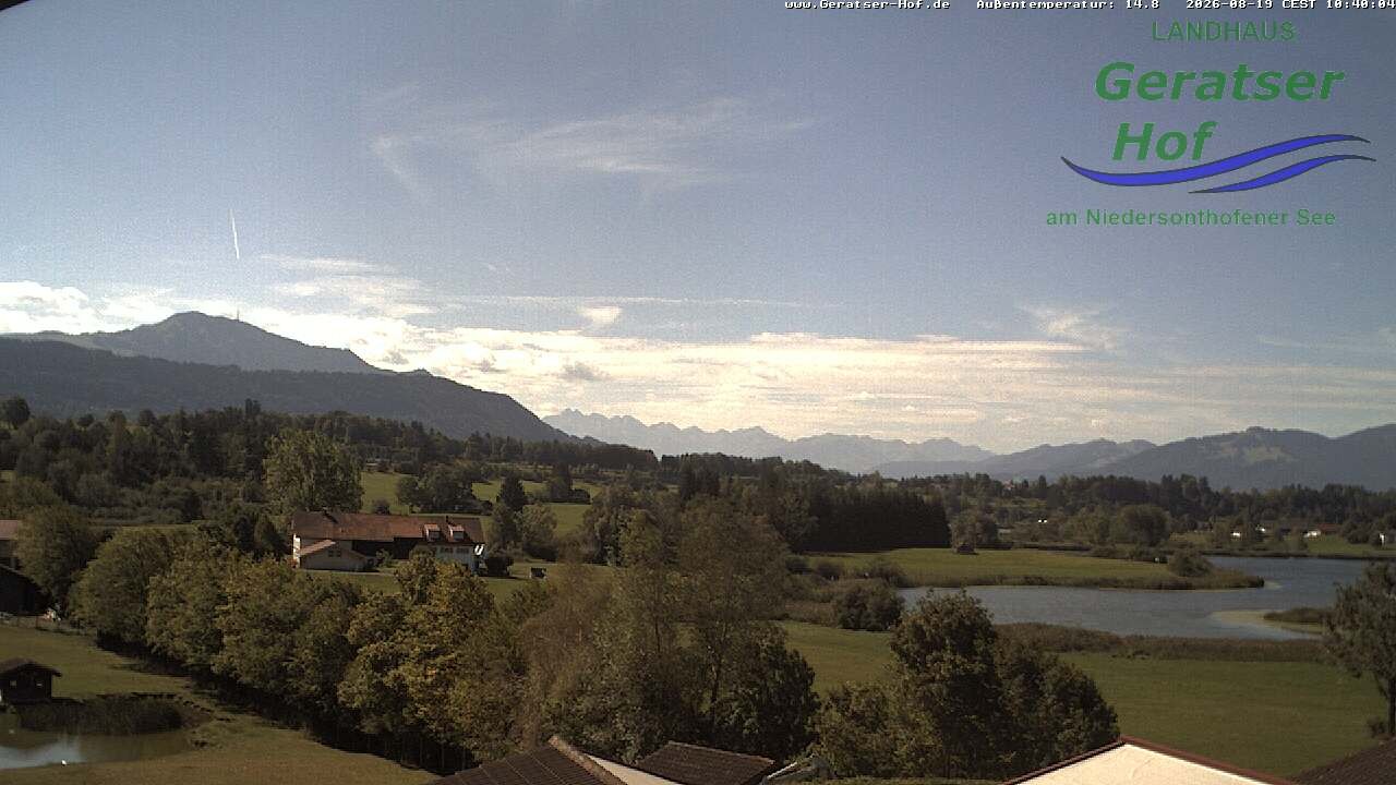 Archiv Foto Webcam Blick vom Geratser Hof auf die Niedersonthofener Seen