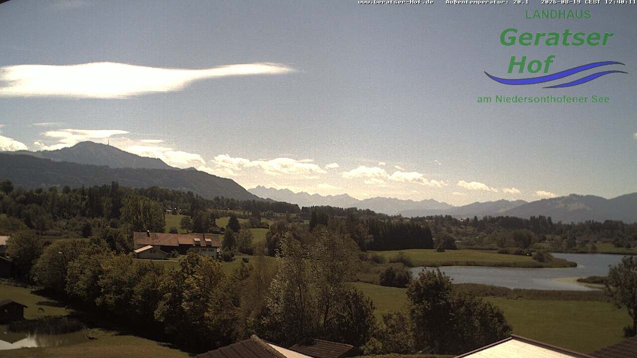 Archiv Foto Webcam Blick vom Geratser Hof auf die Niedersonthofener Seen