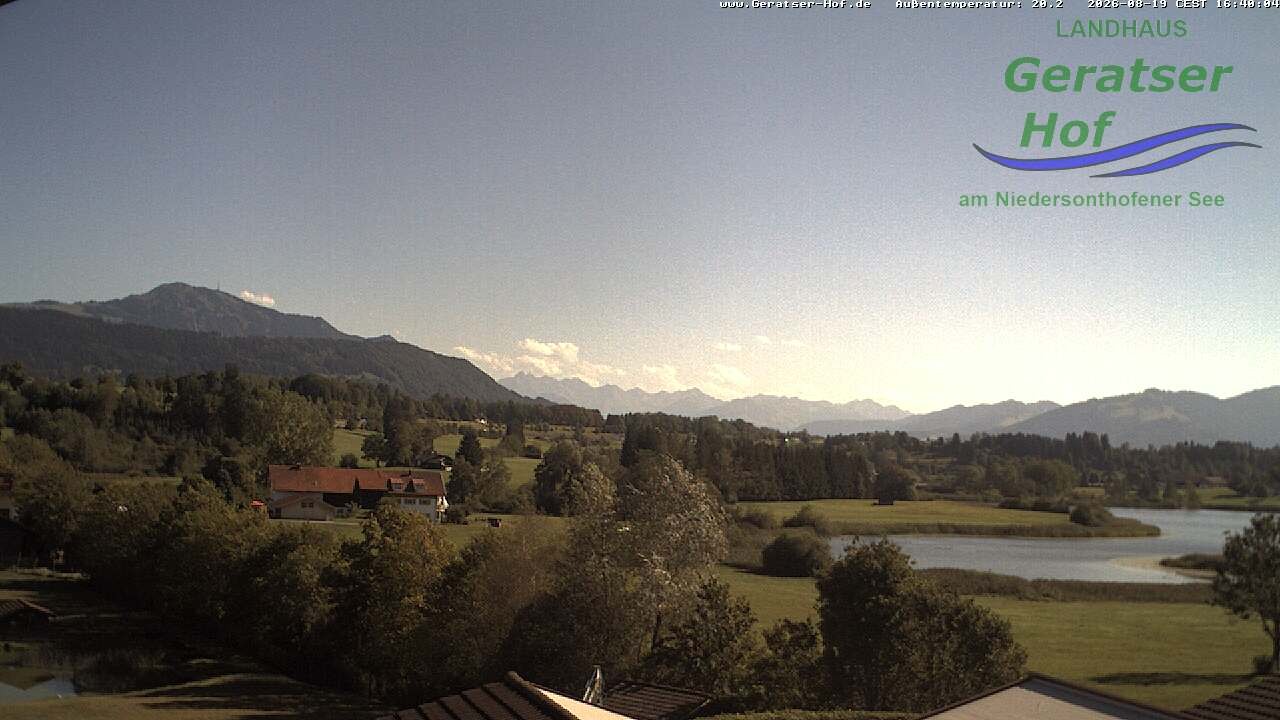 Archiv Foto Webcam Blick vom Geratser Hof auf die Niedersonthofener Seen