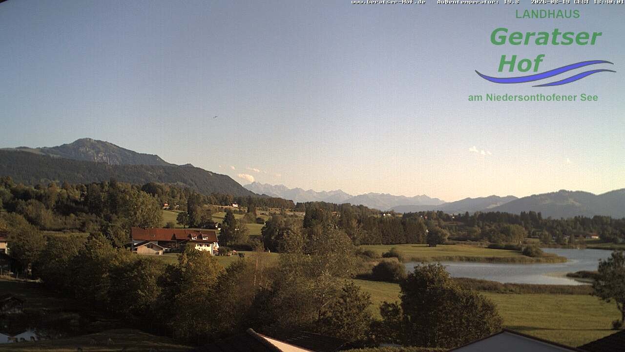 Archiv Foto Webcam Blick vom Geratser Hof auf die Niedersonthofener Seen