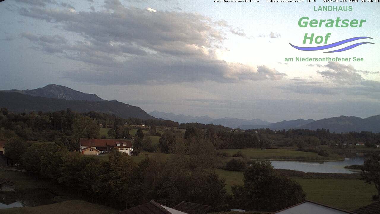 Archiv Foto Webcam Blick vom Geratser Hof auf die Niedersonthofener Seen
