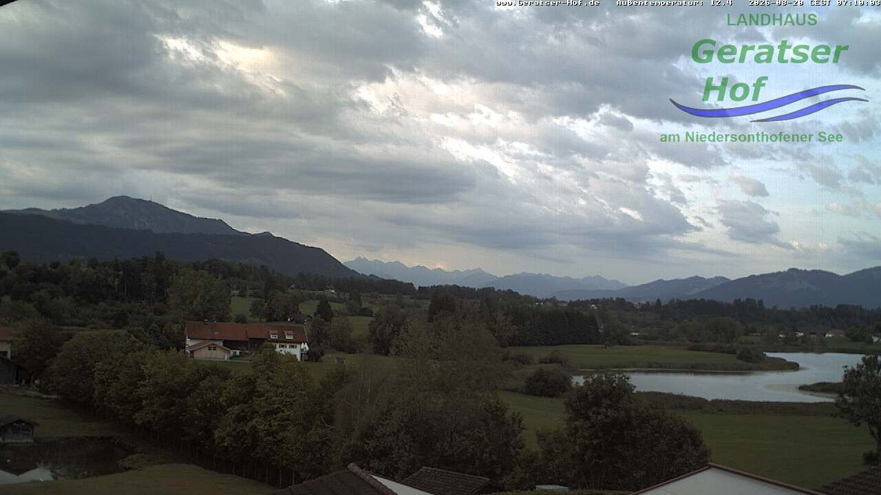 Archiv Foto Webcam Blick vom Geratser Hof auf die Niedersonthofener Seen