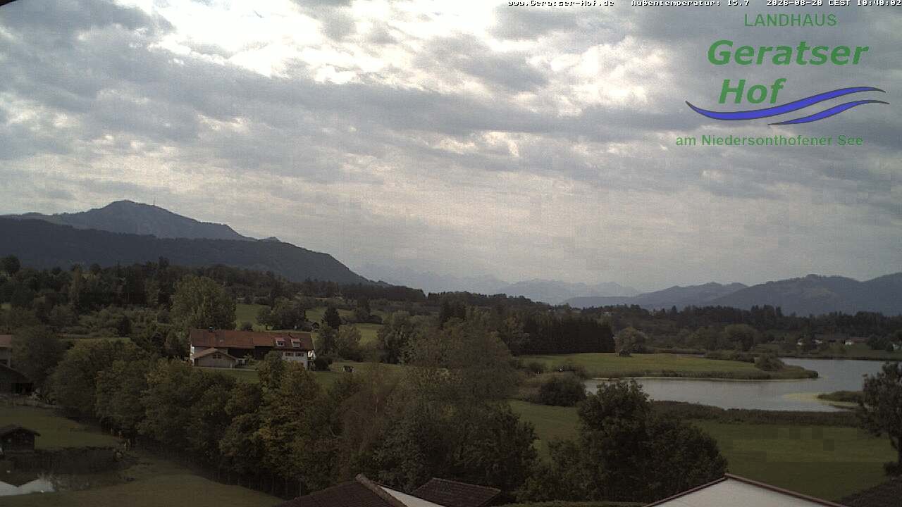 Archiv Foto Webcam Blick vom Geratser Hof auf die Niedersonthofener Seen