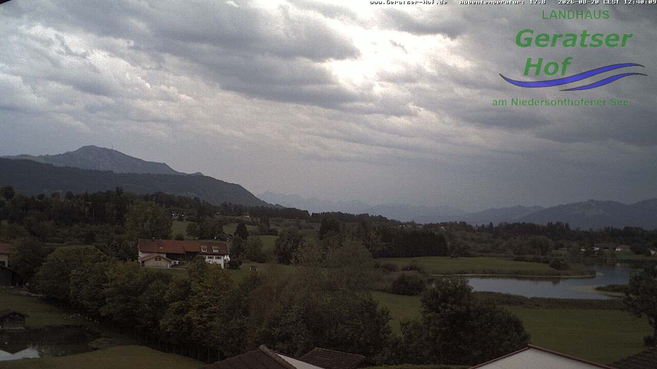 Archiv Foto Webcam Blick vom Geratser Hof auf die Niedersonthofener Seen