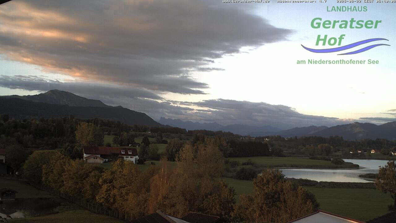 Archiv Foto Webcam Blick vom Geratser Hof auf die Niedersonthofener Seen
