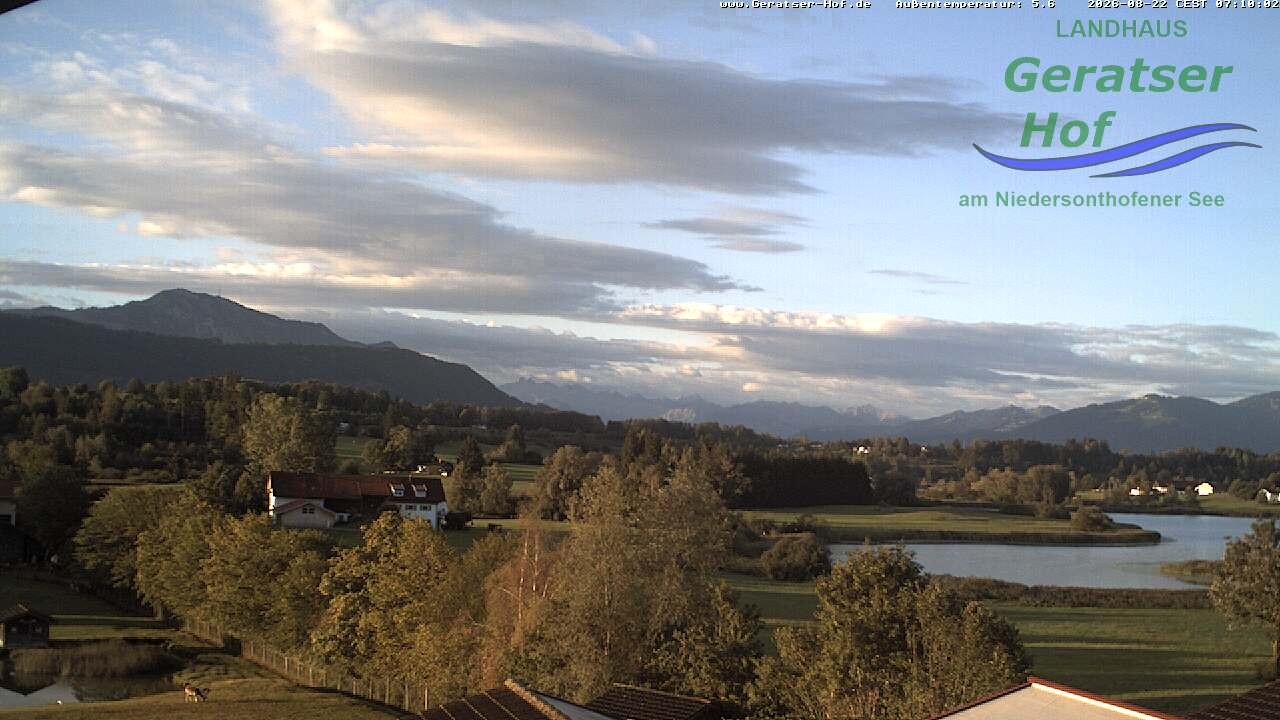 Archiv Foto Webcam Blick vom Geratser Hof auf die Niedersonthofener Seen