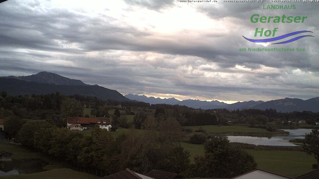 Archiv Foto Webcam Blick vom Geratser Hof auf die Niedersonthofener Seen