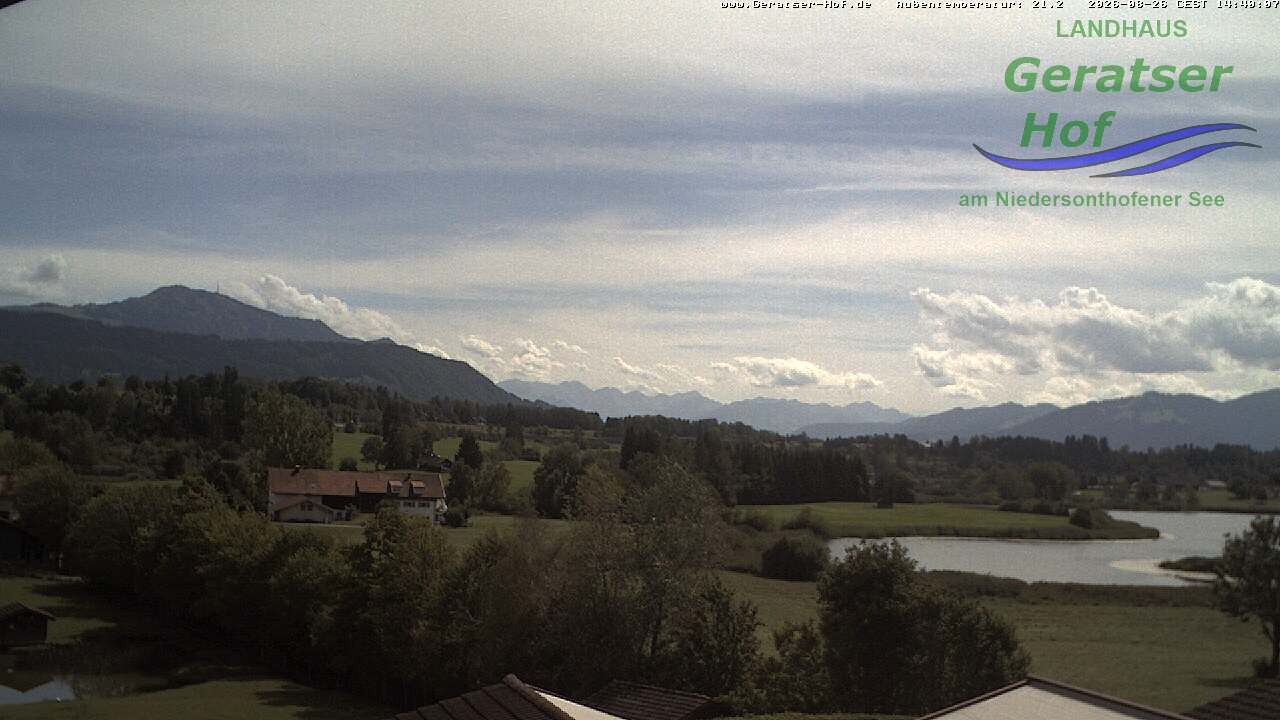 Archiv Foto Webcam Blick vom Geratser Hof auf die Niedersonthofener Seen