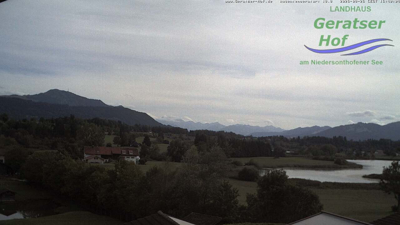Archiv Foto Webcam Blick vom Geratser Hof auf die Niedersonthofener Seen