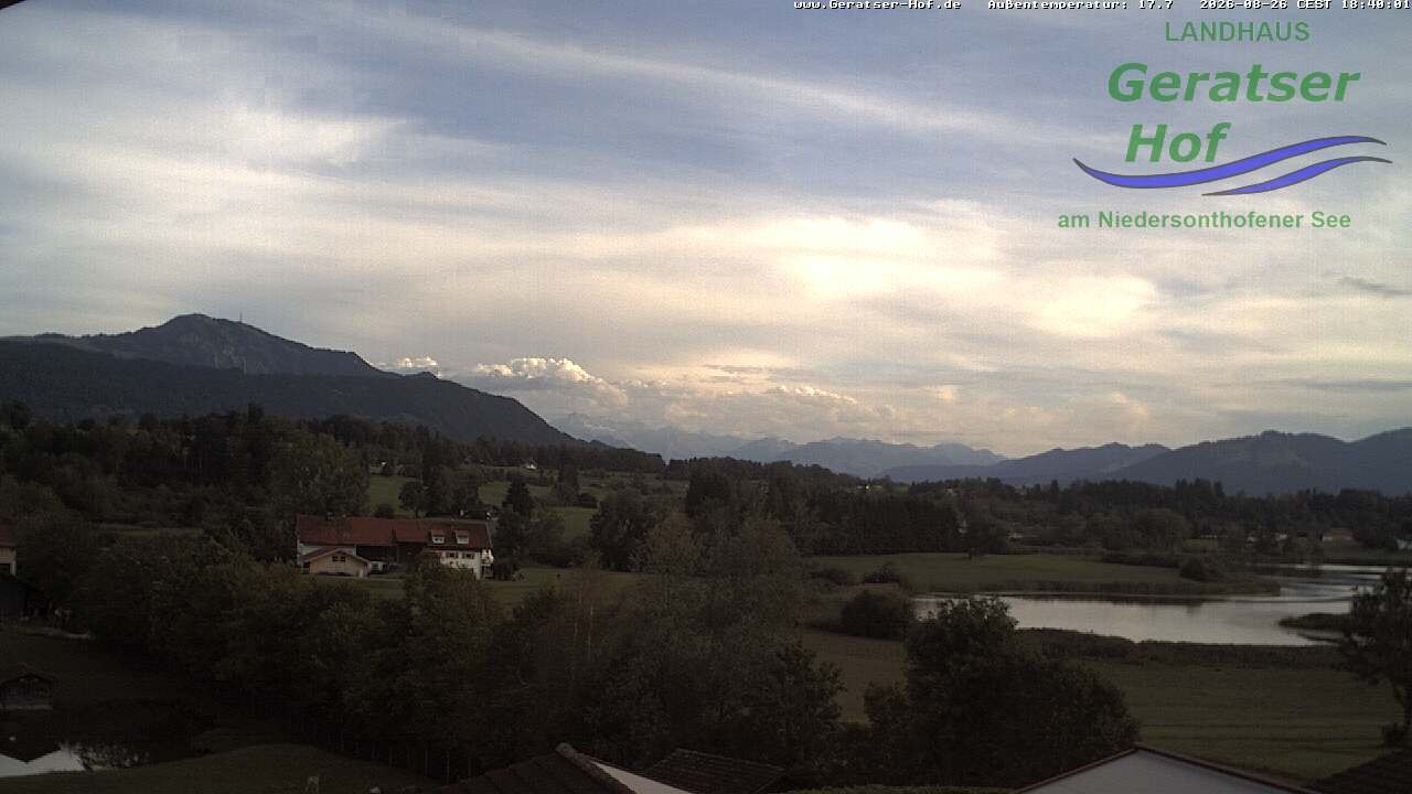 Archiv Foto Webcam Blick vom Geratser Hof auf die Niedersonthofener Seen