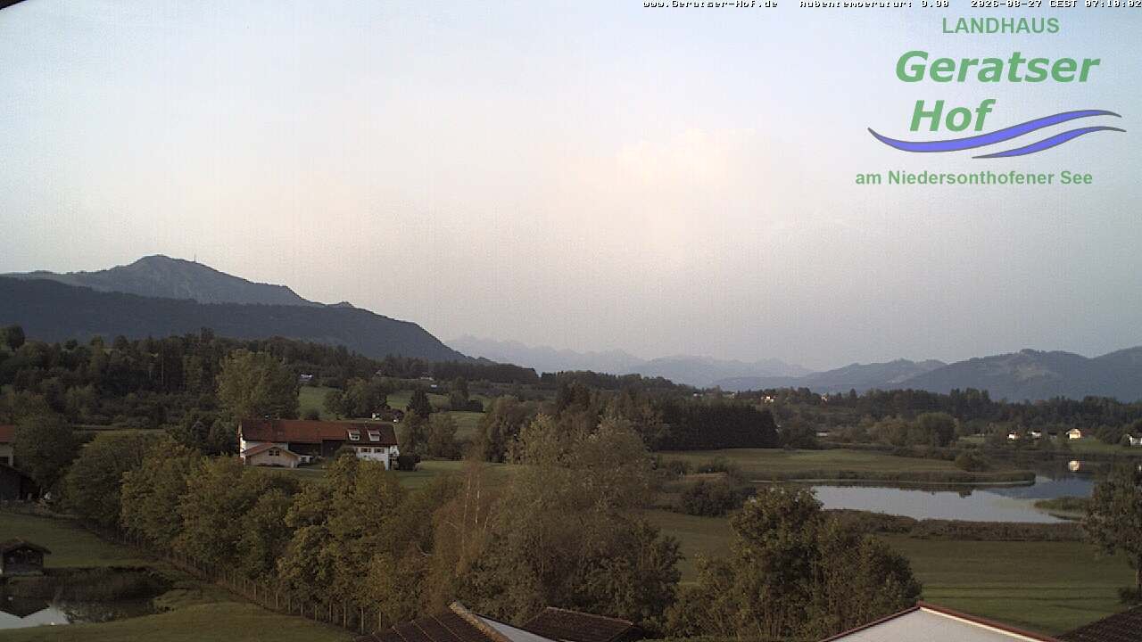 Archiv Foto Webcam Blick vom Geratser Hof auf die Niedersonthofener Seen